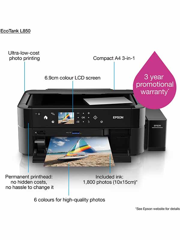 Epson L850 Multifunction Printer Inkjet Printers UAE